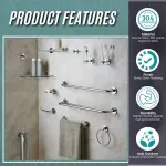 Sparrow Towel Rod/Bar/Rack/Stand For Bathroom Accessories24 Inch-silver Silver Towel Holder